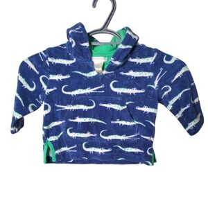 Pottery Barn Kids Terry Alligator Cover-up Hoodie 12-18 Months